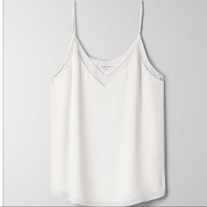 Aritzia Babaton White Chiffon Cami Top Small